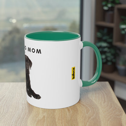 Best Dog Mom Black Lab Two-Tone Coffee Mug, 325ml - White