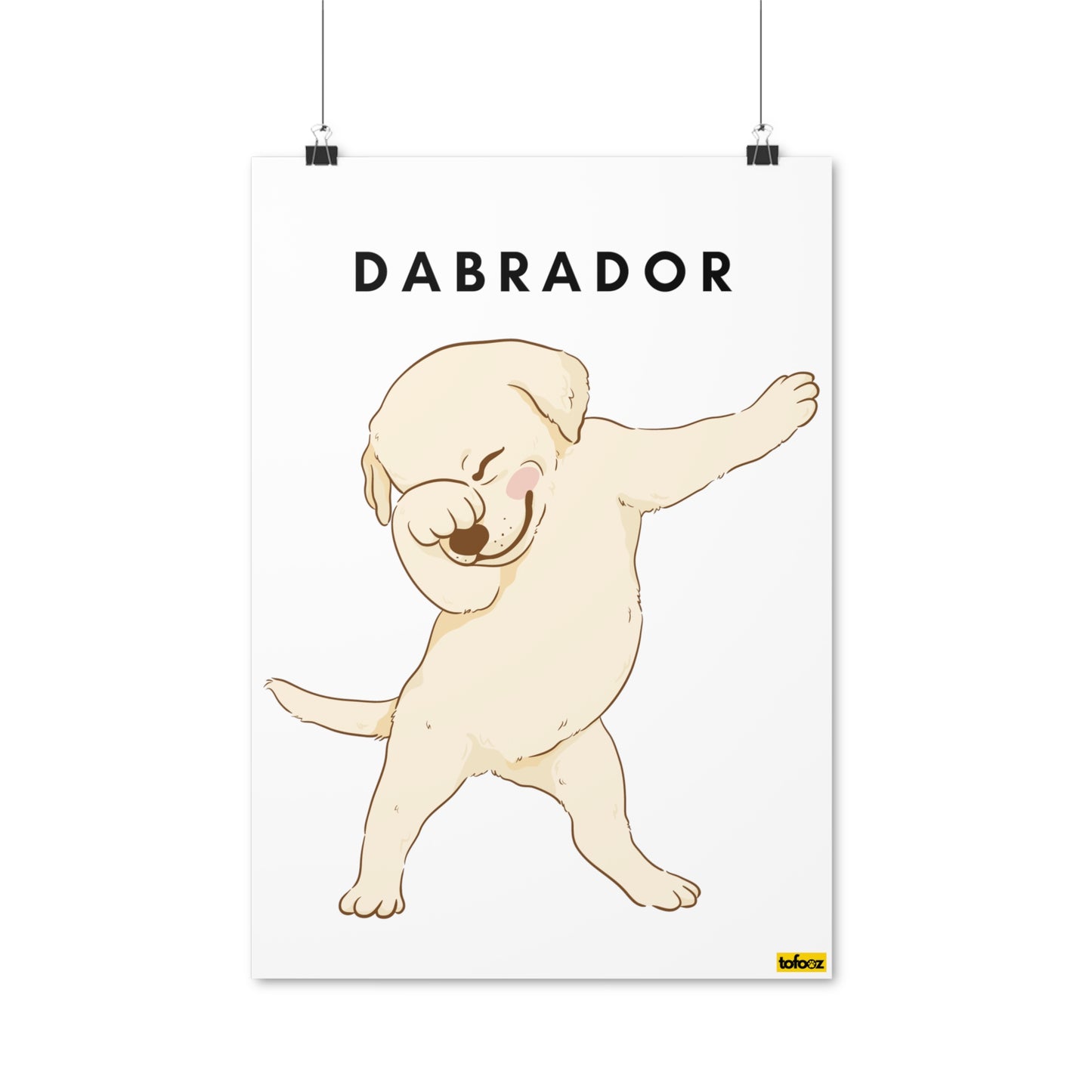 Dabrador Golden Lab Graphic Poster - Various Sizes