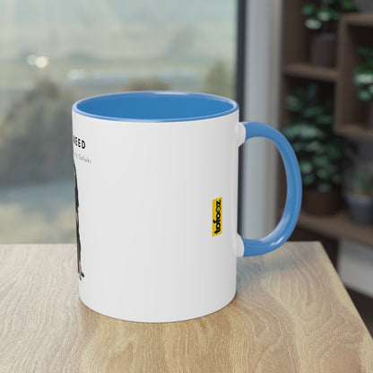 All I Need Is Coffee And My Saluki Two-Tone Coffee Mug, 325ml - White