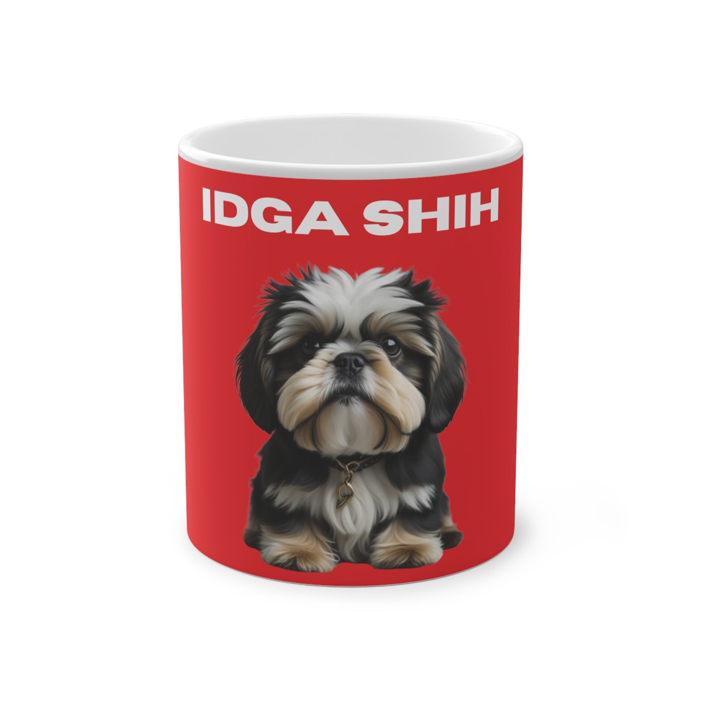 IDGA Shih Shih Tzu Magic Mug, 325ml - Red