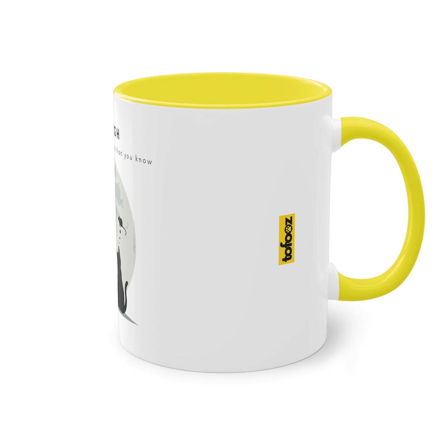 Aim High Cat and Dog Two-Tone Coffee Mug, 325ml - White