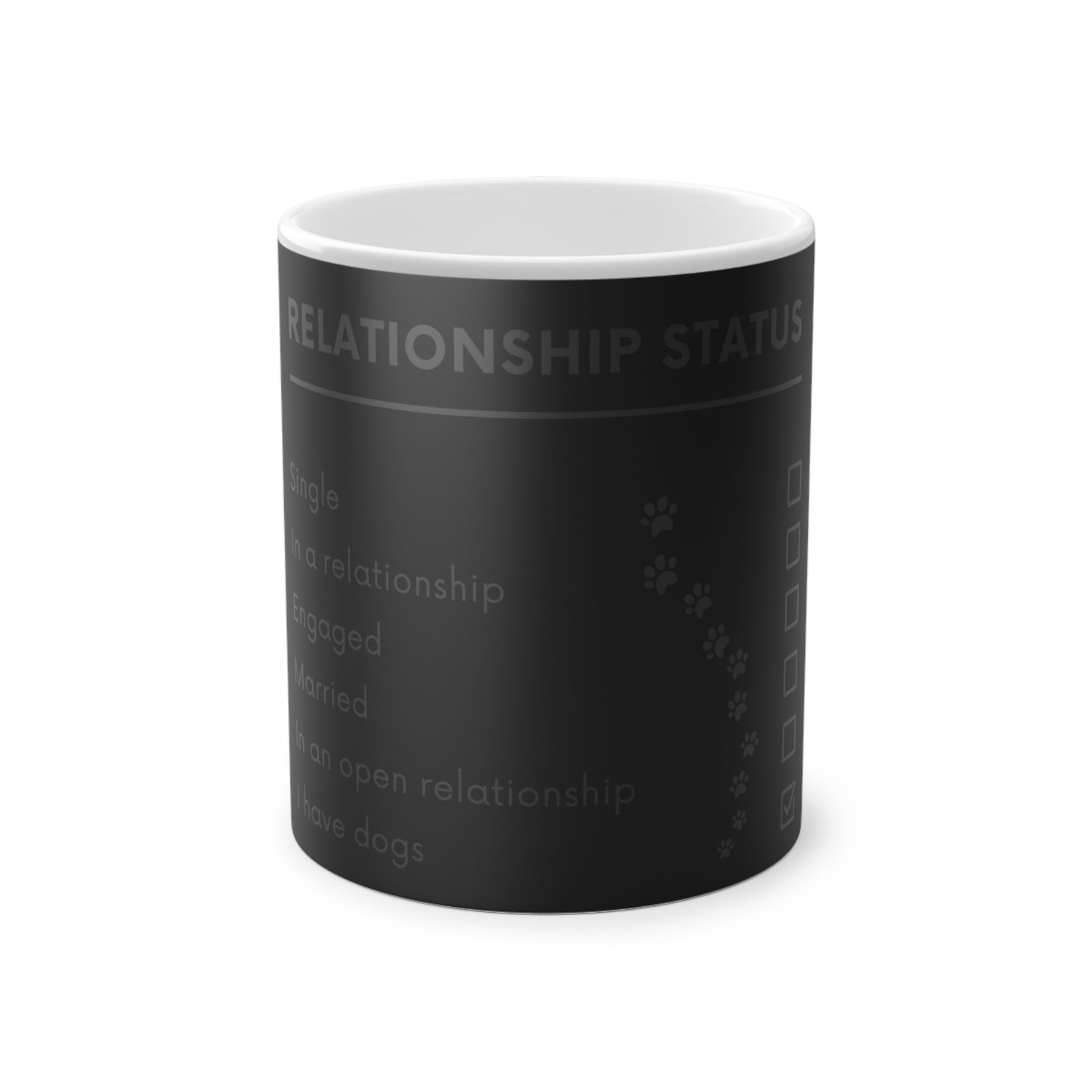 Relationship Status, I Have Dogs Magic Mug, 325ml