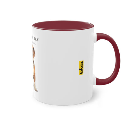 The English Say Tea Bulldog Two-Tone Coffee Mug, 325ml - White