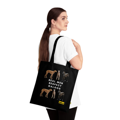 Real Men Respect Galgos Mixed Organic Cotton Tote Bag