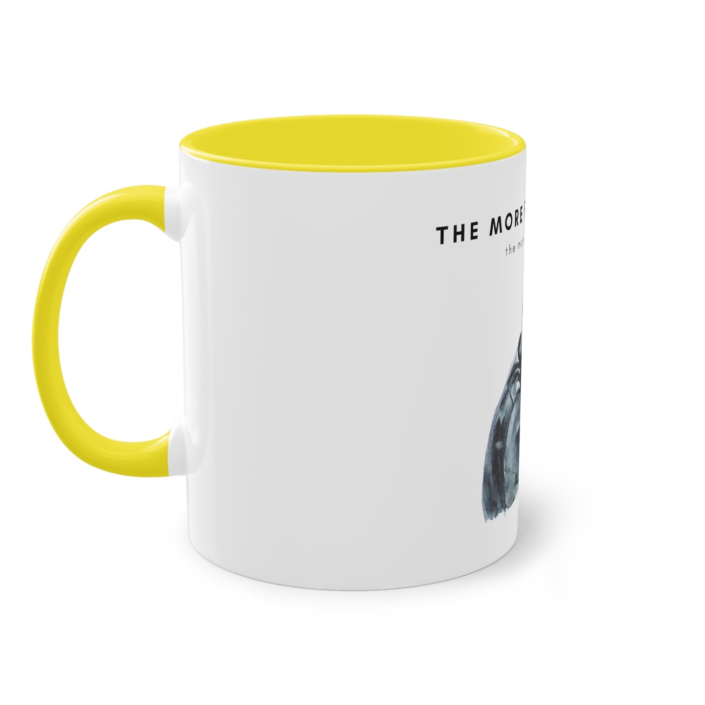 More People I Meet More I Love My Dog (M) Two-Tone Coffee Mug, 325ml - White