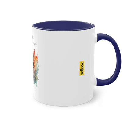 Proud To Be The Crazy Cat Lady Two-Tone Coffee Mug, 325ml - White