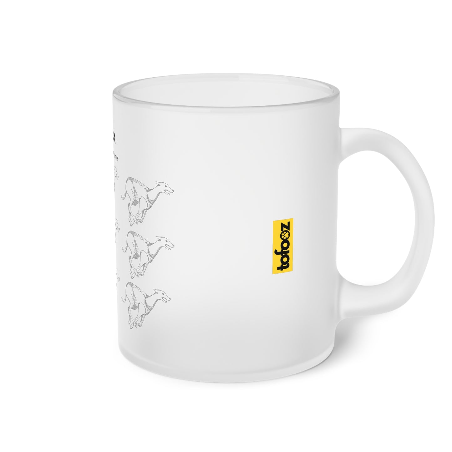 Quick It's Time For Coffee - Frosted Glass Mug, 325ml