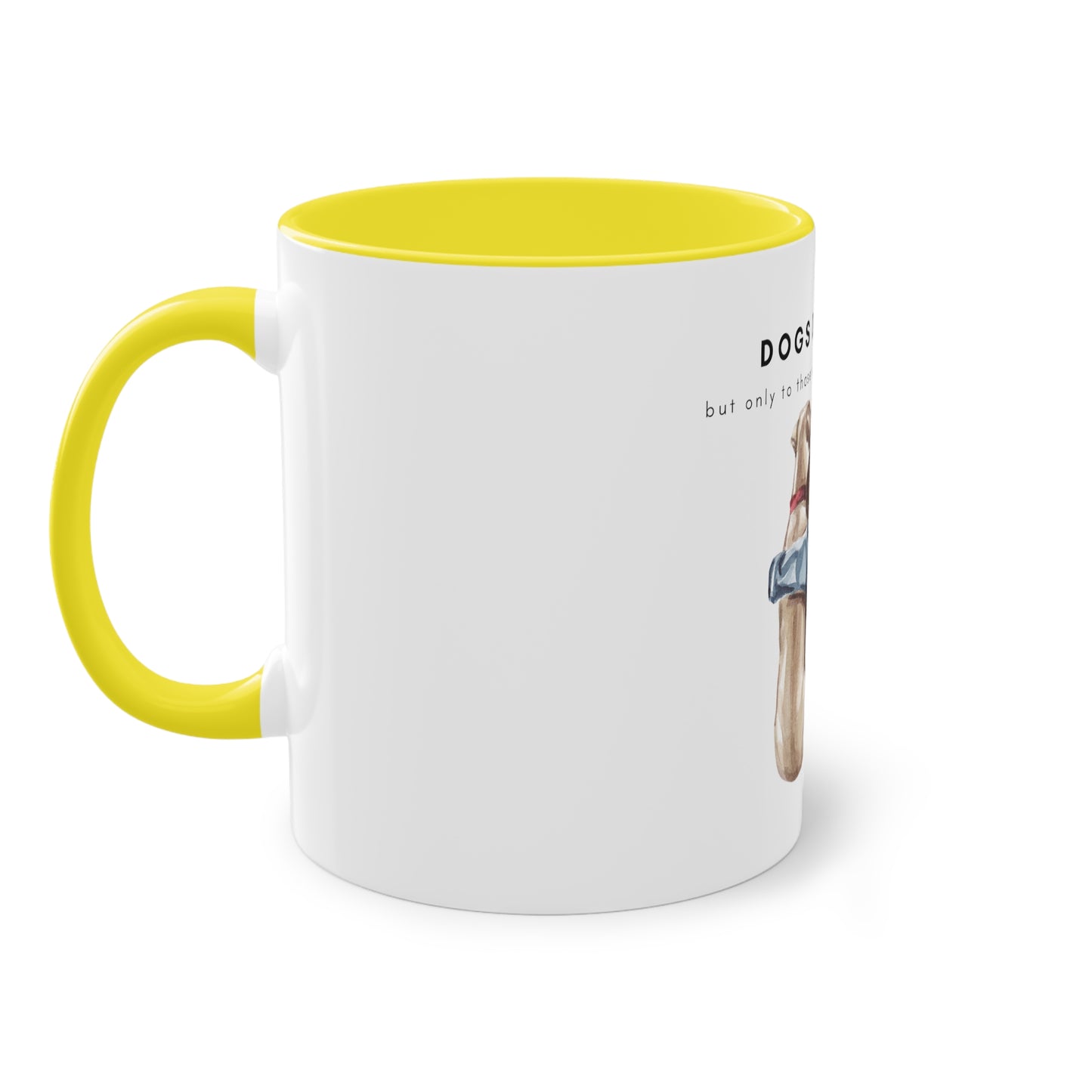 Dogs Do Speak Two-Tone Coffee Mug, 325ml - White