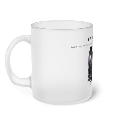 Be Like A Cat - Frosted Glass Mug, 325ml