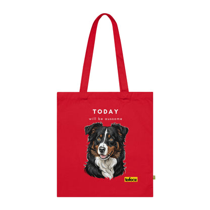 Today Will Be Aussome Black Tri Aussie - Organic Cotton Tote Bag