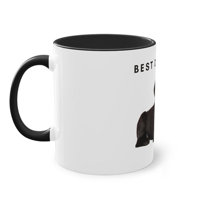 Best Dog Mom Black Lab Two-Tone Coffee Mug, 325ml - White