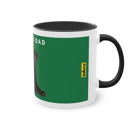 Best Dog Dad Black Lab Two-Tone Coffee Mug, 325ml - Green