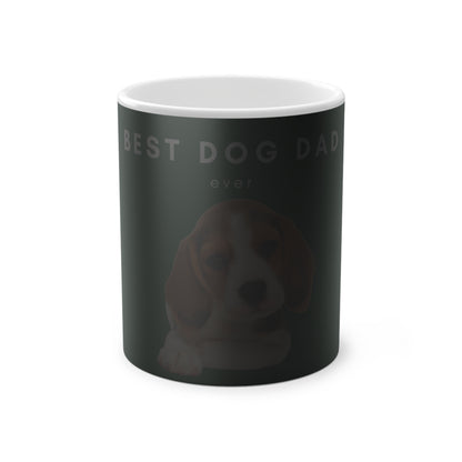 Best Dog Dad Beagle Magic Mug, 325ml - Green