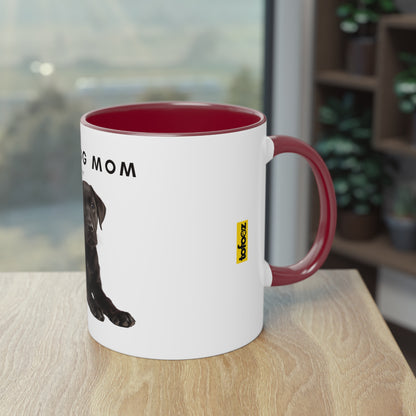 Best Dog Mom Black Lab Two-Tone Coffee Mug, 325ml - White