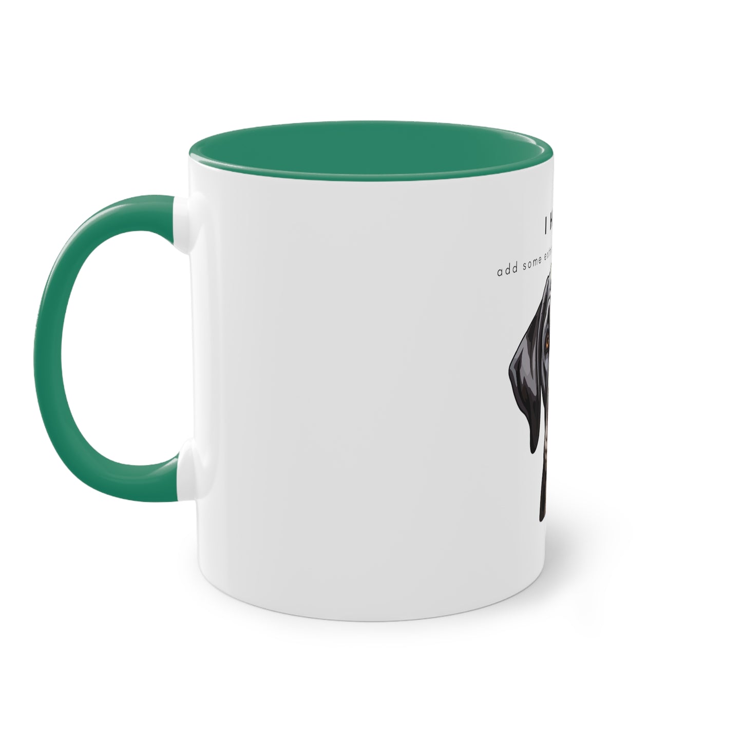 I Helped Add Glitter Great Dane Tongue Out Two-Tone Coffee Mug, 325ml - White