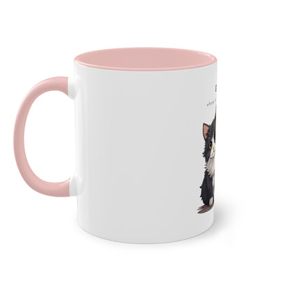 Guess Whose Hair Cats Two-Tone Coffee Mug, 325ml - White