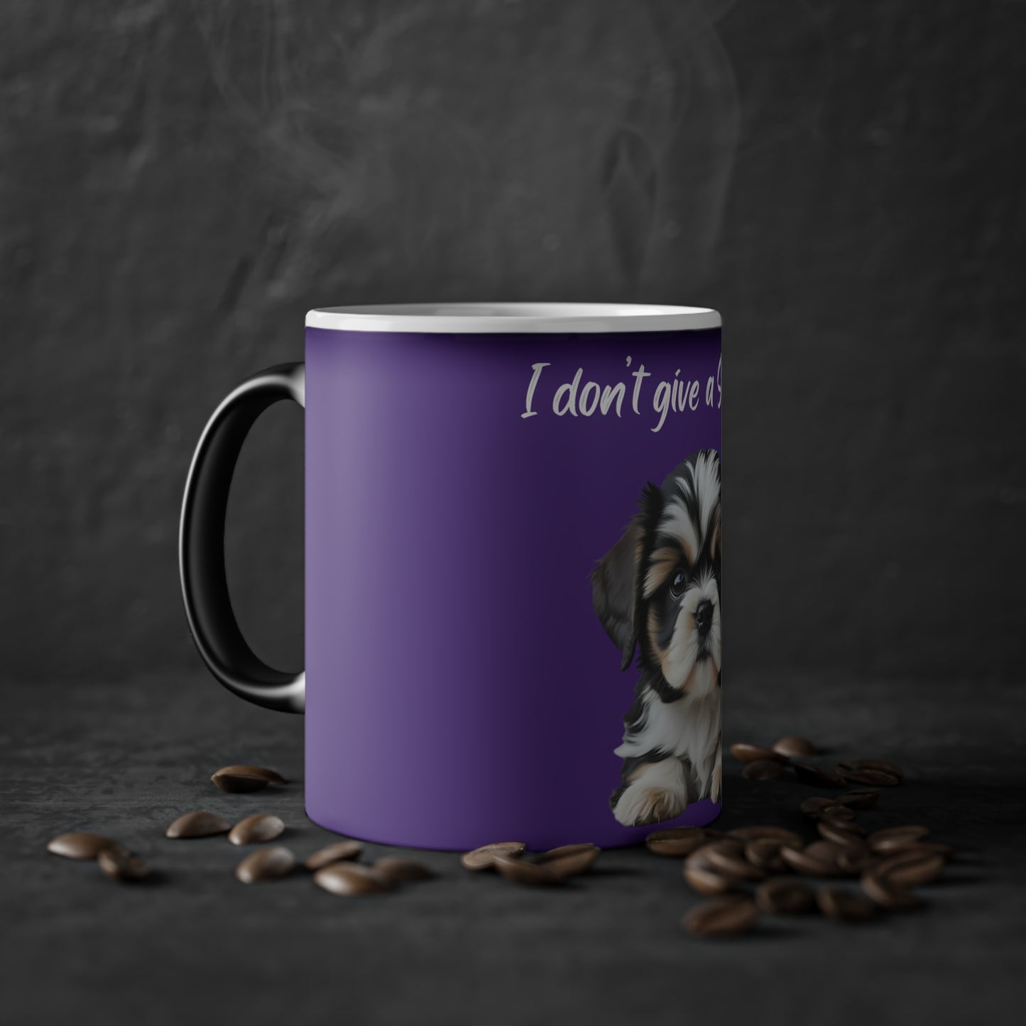 I Don't Give A Shih Tzu Magic Mug, 325ml - Purple