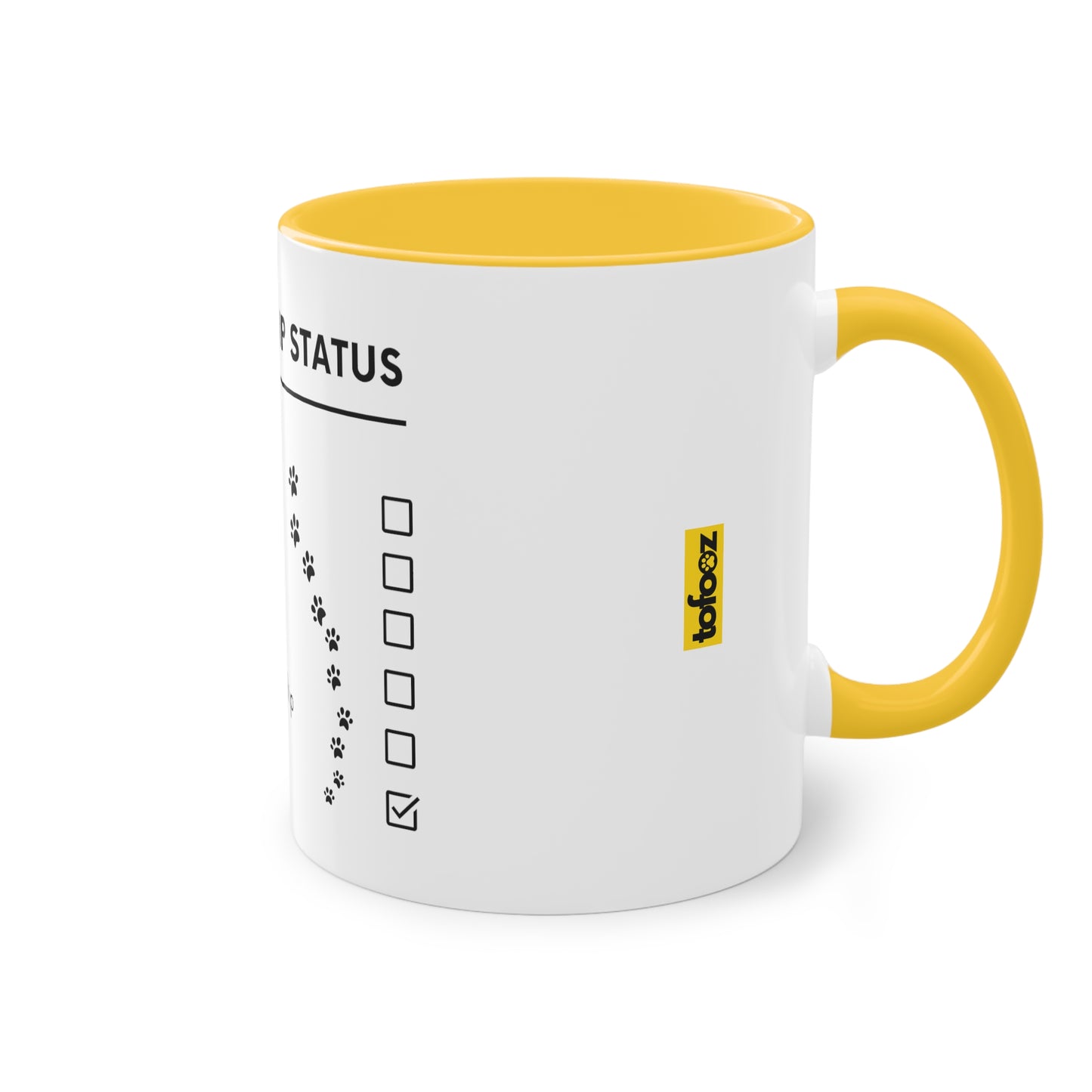 Relationship Status, I Have Dogs Two-Tone Coffee Mug, 325ml - White