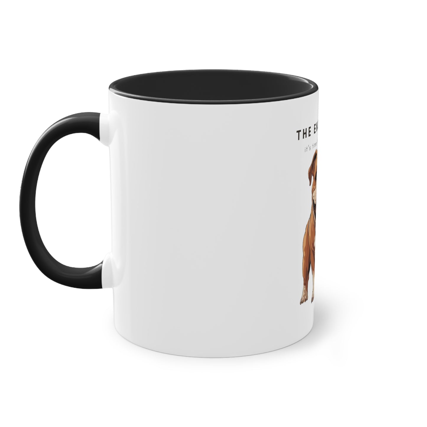 The English Say Tea Bulldog Two-Tone Coffee Mug, 325ml - White