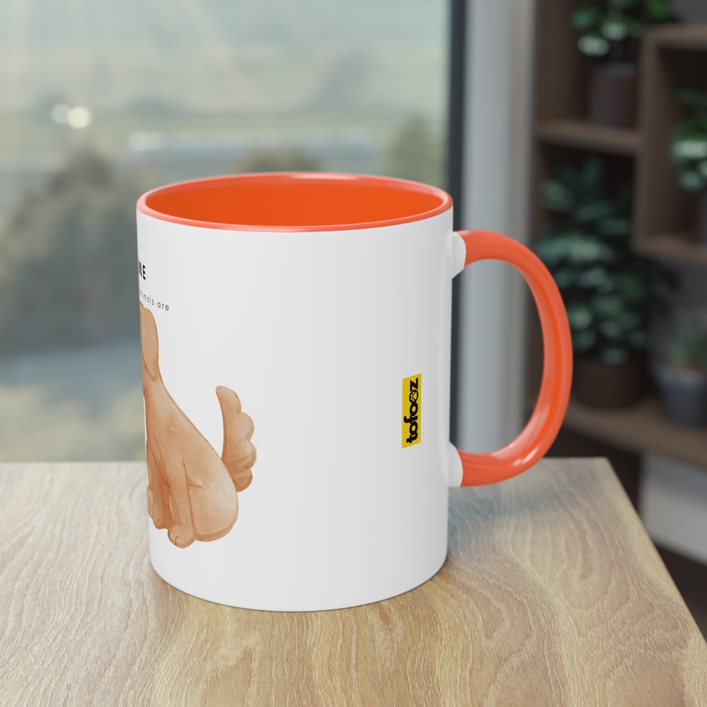 Home Is Where My Animals Are Two-Tone Coffee Mug, 325ml - White