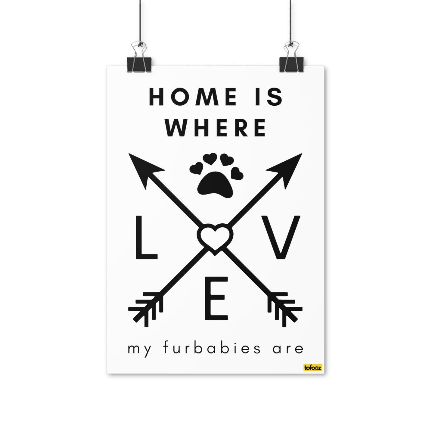 Home Is Where My Furbabies Are Love Poster - Various Sizes