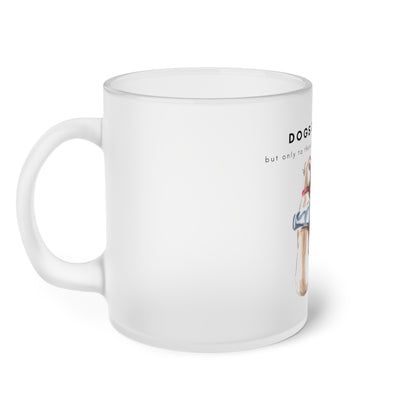 Dogs Do Speak - Frosted Glass Mug, 325ml