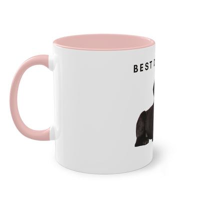 Best Dog Mom Black Lab Two-Tone Coffee Mug, 325ml - White