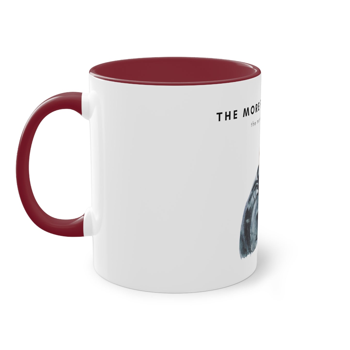 More People I Meet More I Love My Dog (M) Two-Tone Coffee Mug, 325ml - White