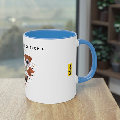 In A World Full Of People Dog Two-Tone Coffee Mug, 325ml - White