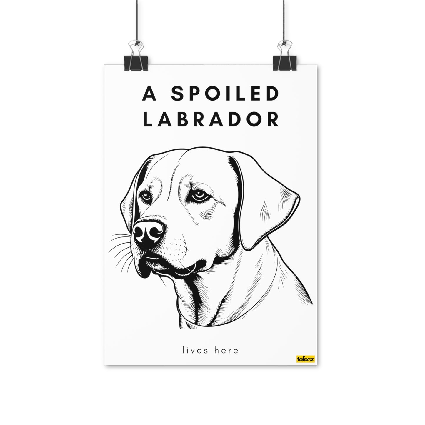 Spoiled Labrador Lives Here Poster - Various Sizes