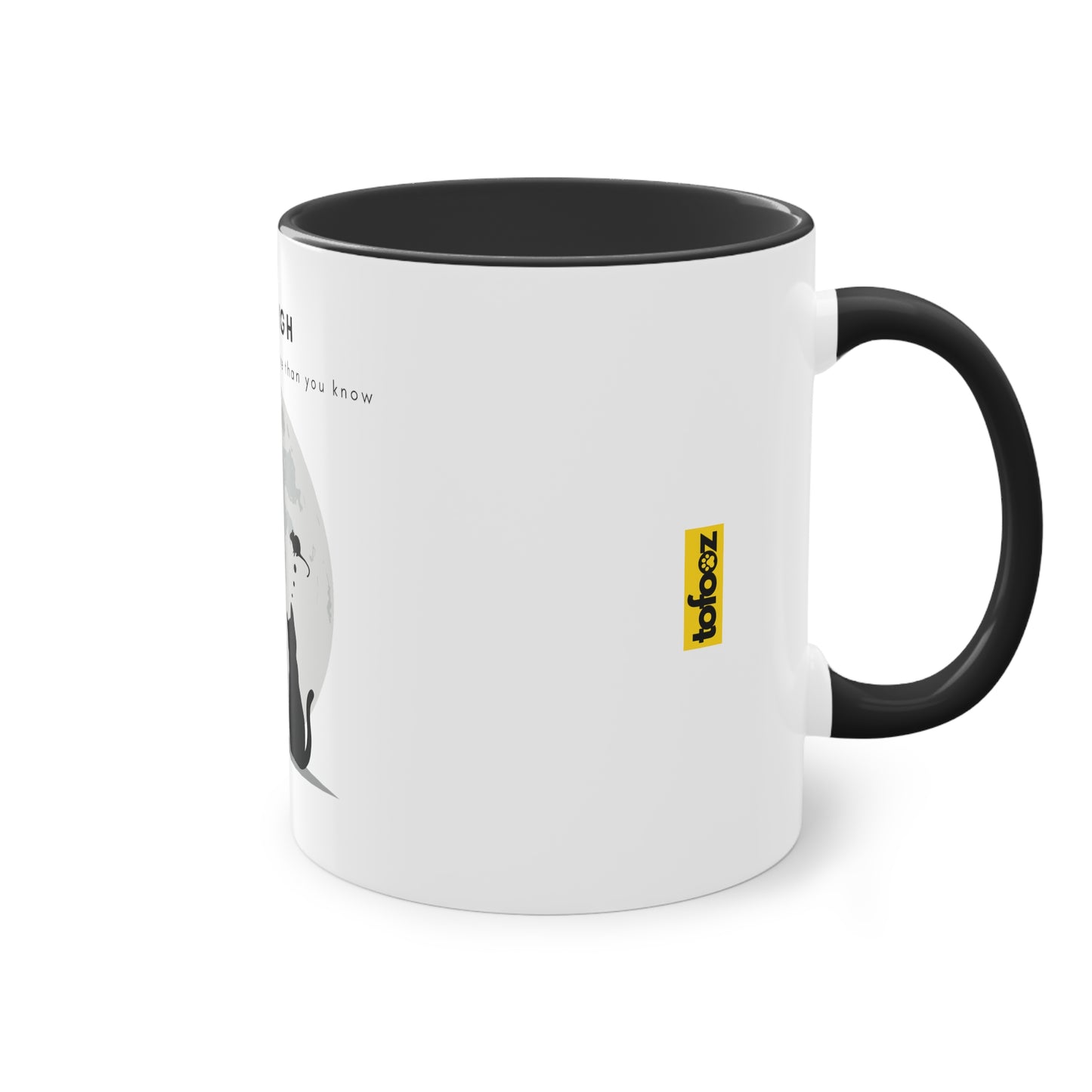 Aim High Cat and Dog Two-Tone Coffee Mug, 325ml - White