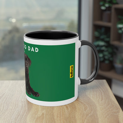 Best Dog Dad Black Lab Two-Tone Coffee Mug, 325ml - Green