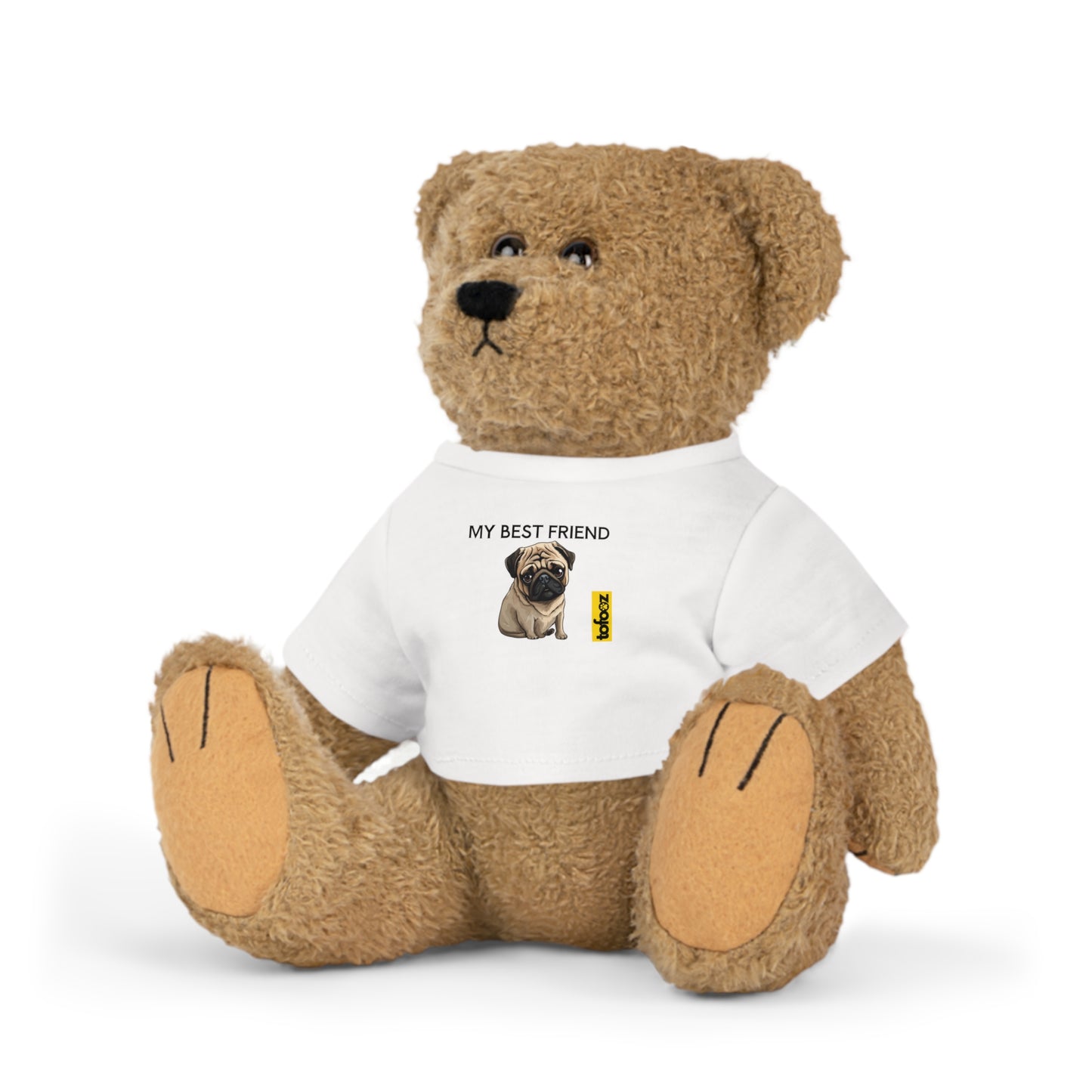 My Best Friend Pug Graphic - Plush Toy with T-Shirt