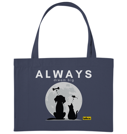 Always Dream Big - Cat and Dog  - Organic Shopping Bag