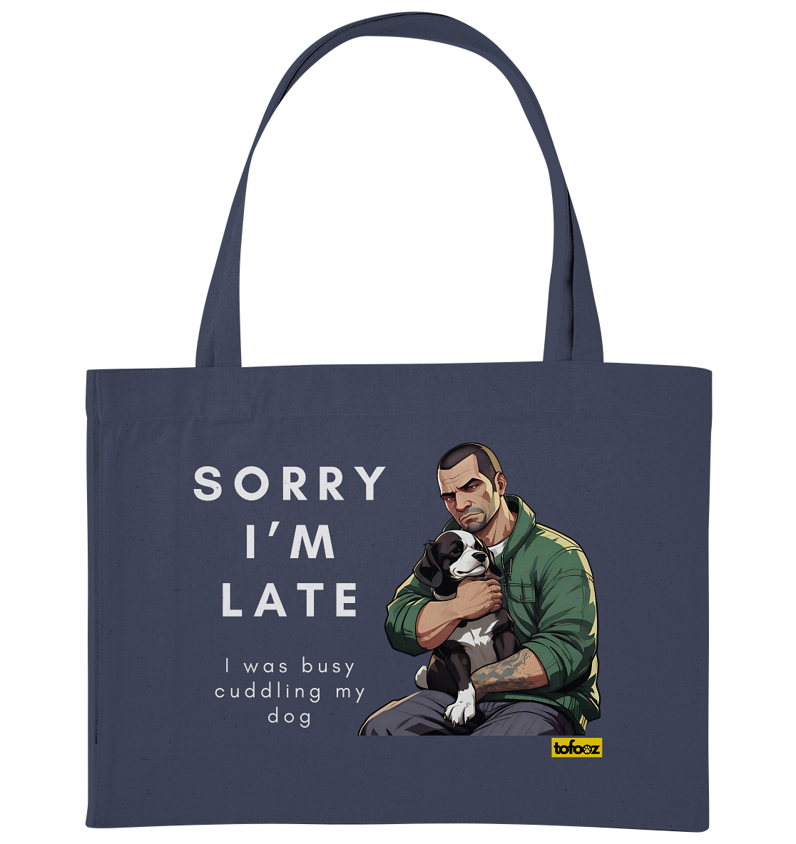 Sorry I'm Late Gamer Style Collection - Organic Shopping Bag