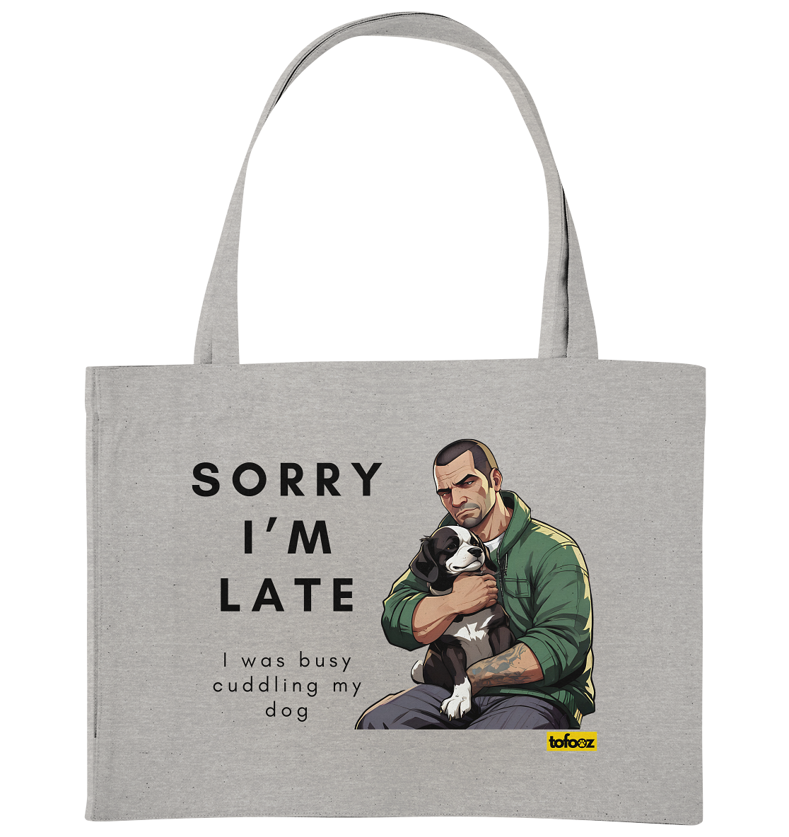 Sorry I'm Late Gamer Style Collection - Organic Shopping Bag