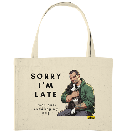 Sorry I'm Late Gamer Style Collection - Organic Shopping Bag