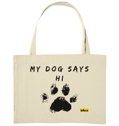 Today Will Be An Aussome Day - Red Tri Australian Shepherd Graphic  - Organic Shopping Bag