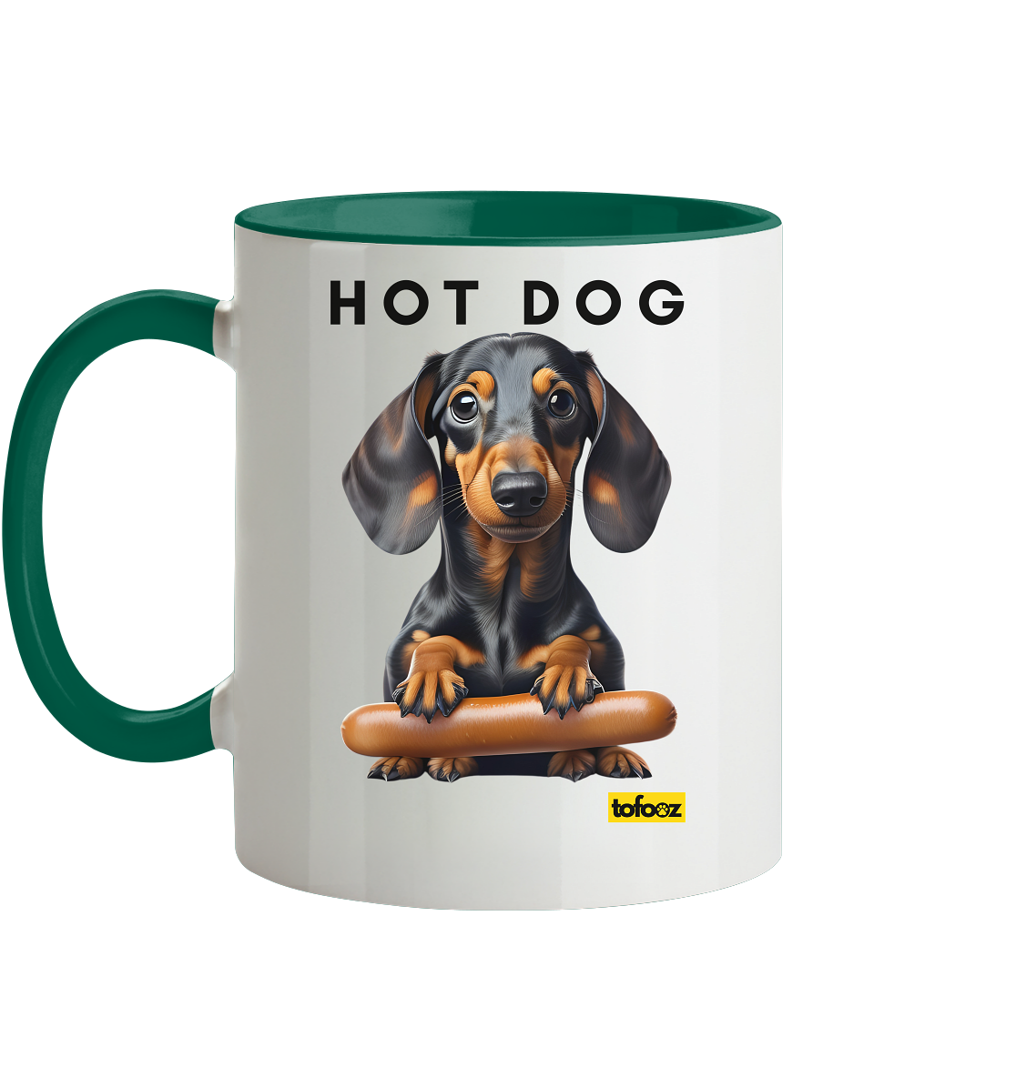 Hot Dog - Dachshund  - Two Tone Mug