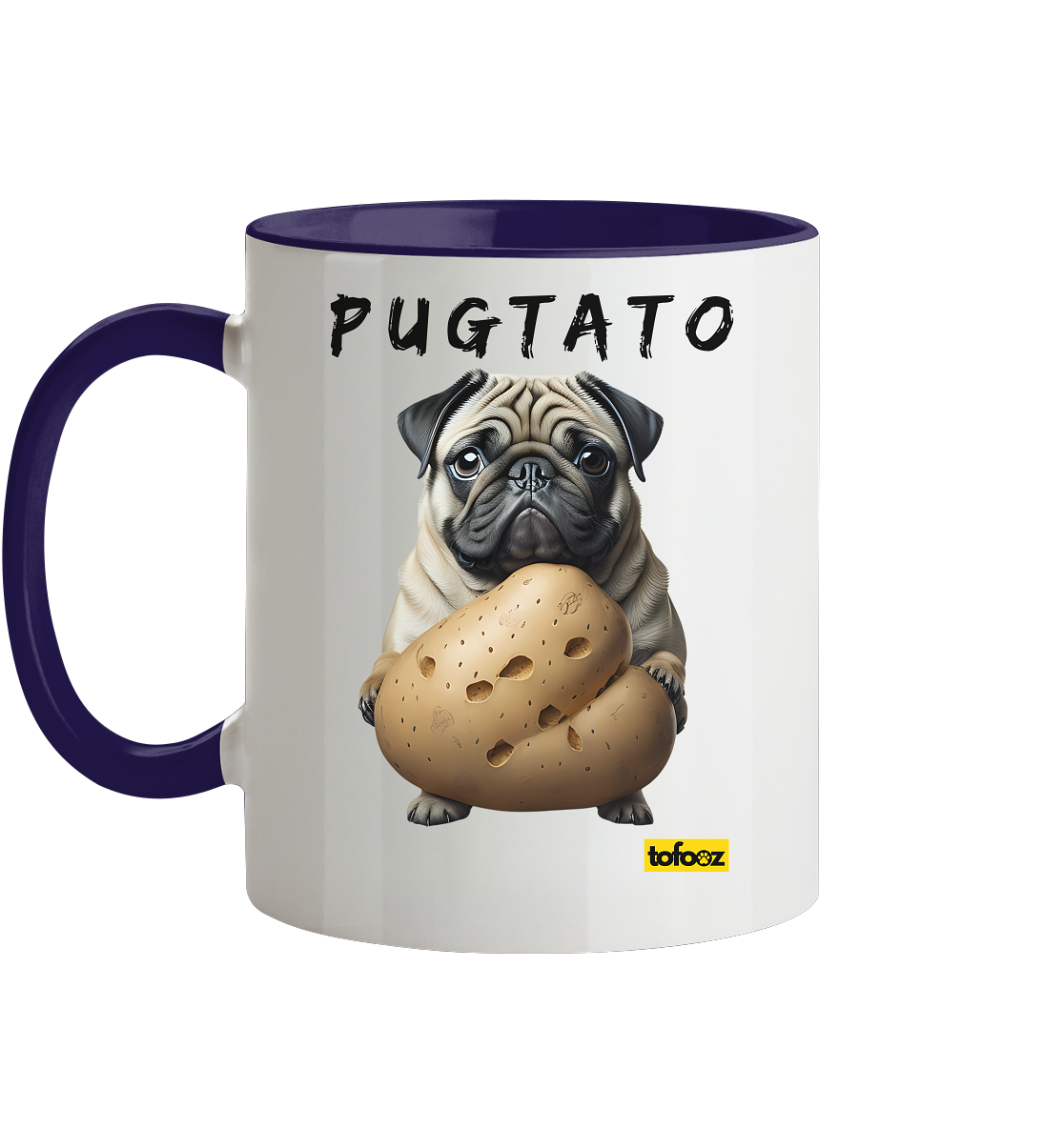 Pugtato - Pug - Two-Tone Mug