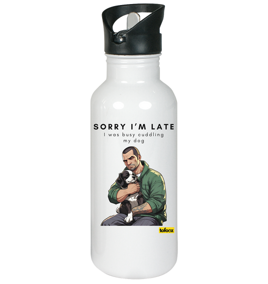 Sorry I'm Late Gamer Style Collection - Stainless Steel Drink Bottle With Straw