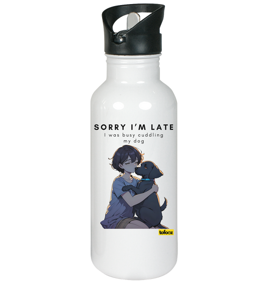 Sorry I'm Late Collection - Stainless Steel Drink Bottle With Straw