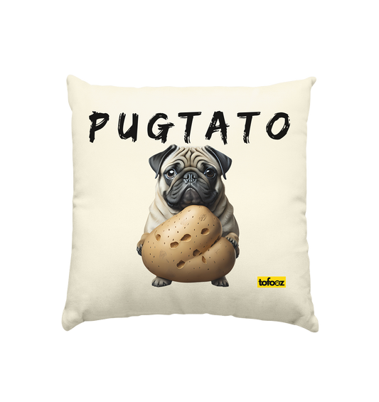 Pugtato - Pug  - Natural Cushion