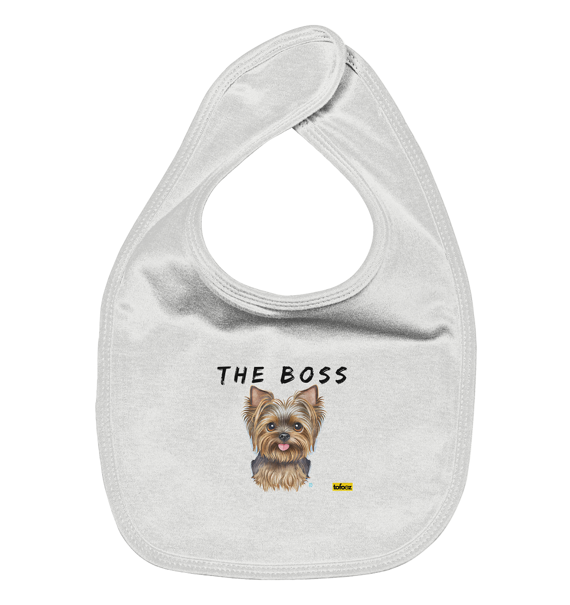 The Boss - Yorkshire Terrier - Organic Baby Bib