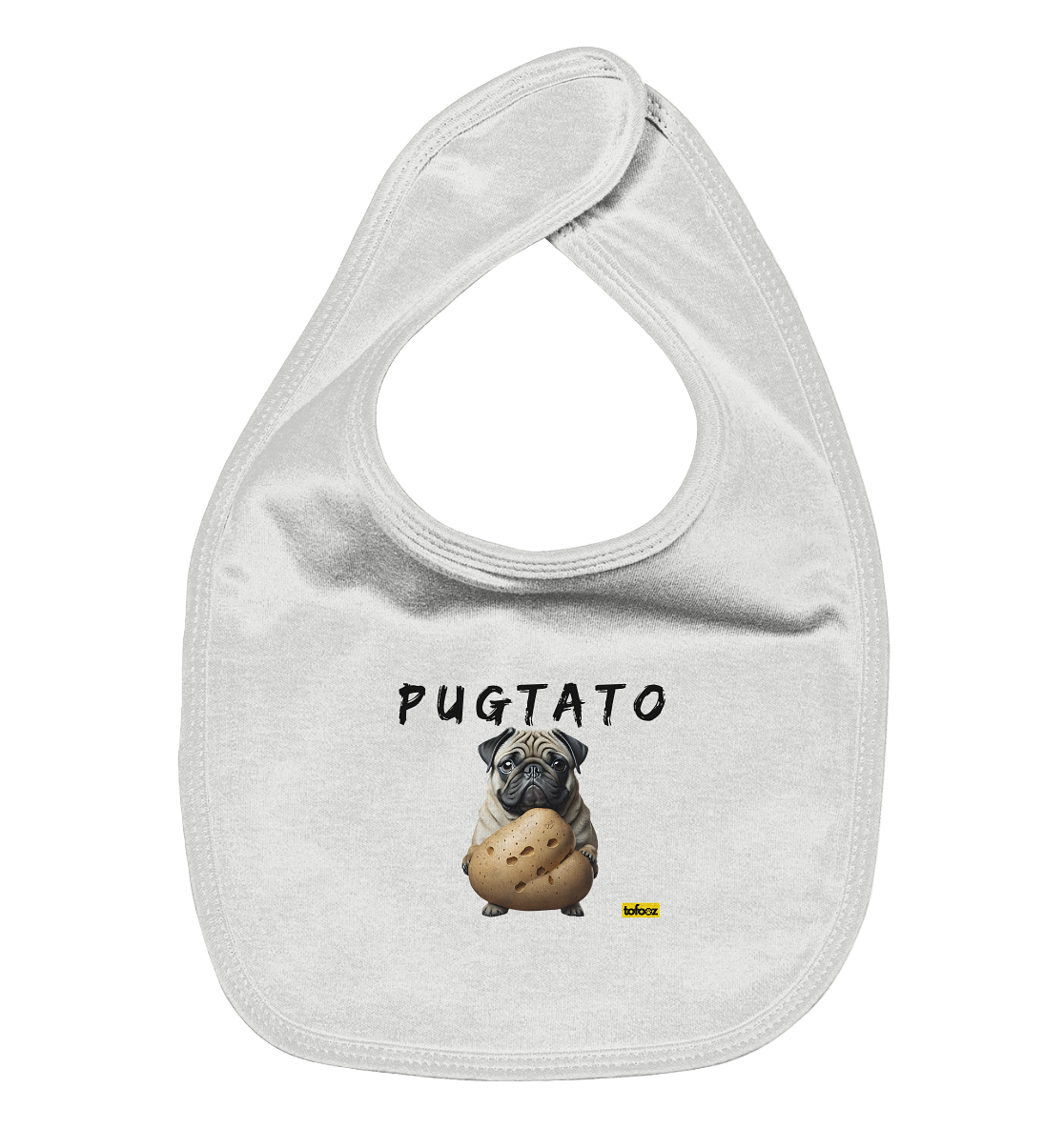 Pugtato - Pug - Organic Baby Bib