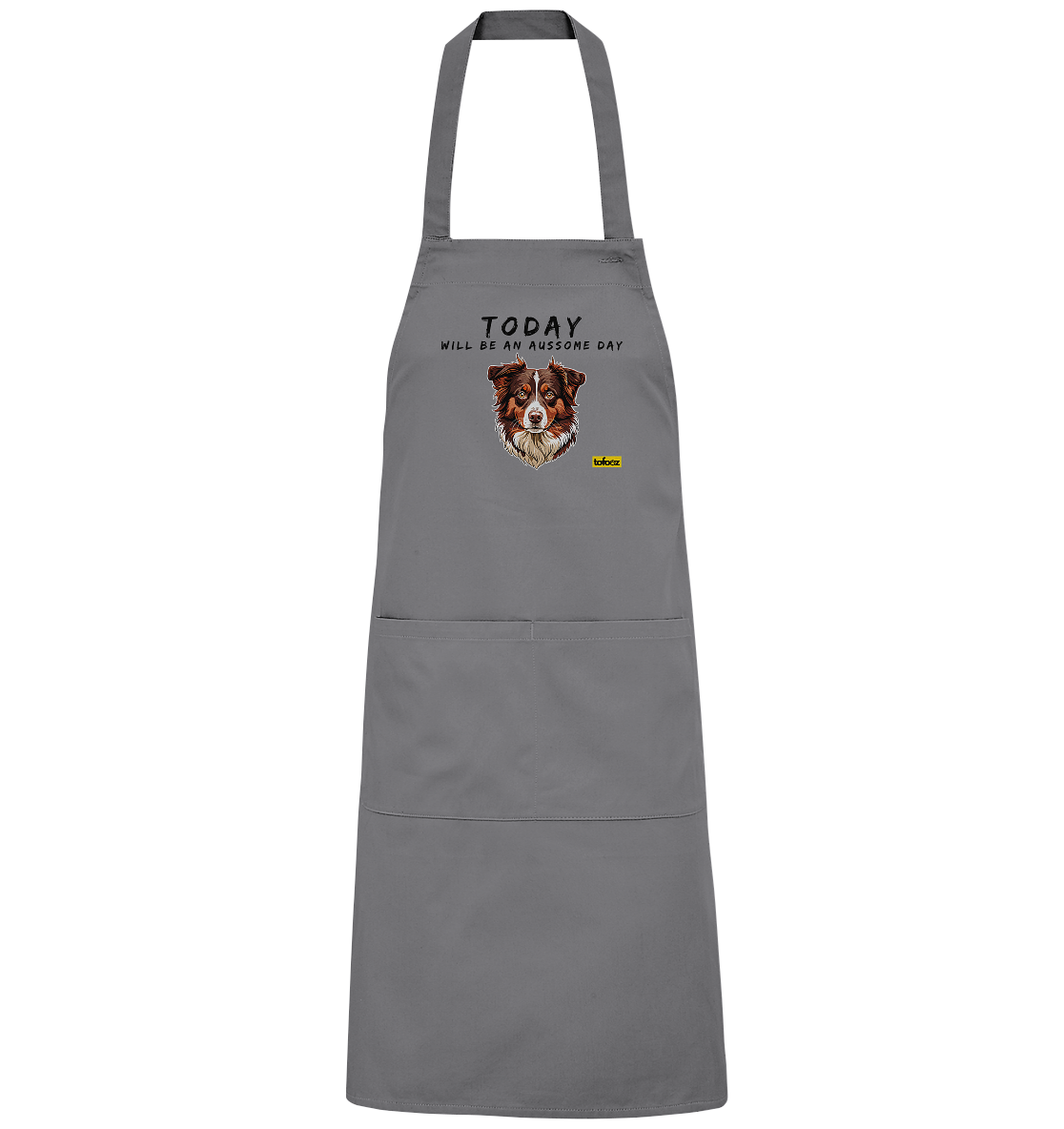 Today Will Be An Aussome Day - Red Tri Australian Shepherd Graphic  - BBQ Apron