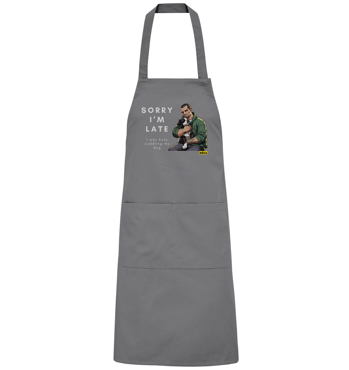 Sorry I'm Late Gamer Style Collection - Organic BBQ Apron