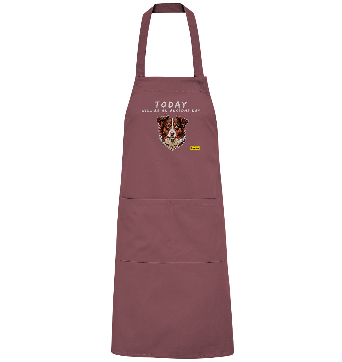 Today Will Be An Aussome Day - Red Tri Australian Shepherd Graphic  - BBQ Apron