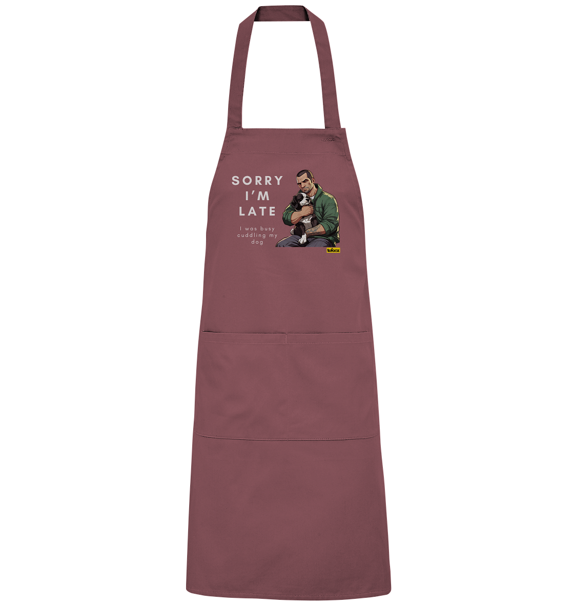 Sorry I'm Late Gamer Style Collection - Organic BBQ Apron