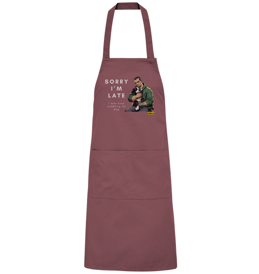 Sorry I'm Late Gamer Style Collection - Organic BBQ Apron